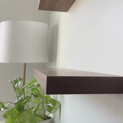 Solid Wood Floating Shelf - 1.2" Thick Wall Shelf
