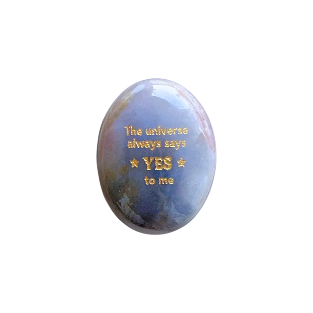 Ocean Jasper Palm Stone - “The Universe Always Says Yes to Me”