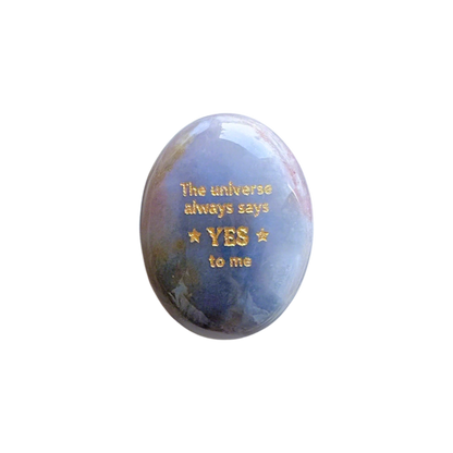 Ocean Jasper Palm Stone - “The Universe Always Says Yes to Me”
