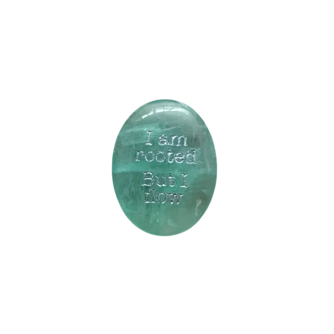 Green Fluorite Palm Stone - “I’m Rooted but I Flow”