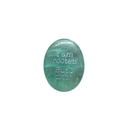 Green Fluorite Palm Stone - “I’m Rooted but I Flow”