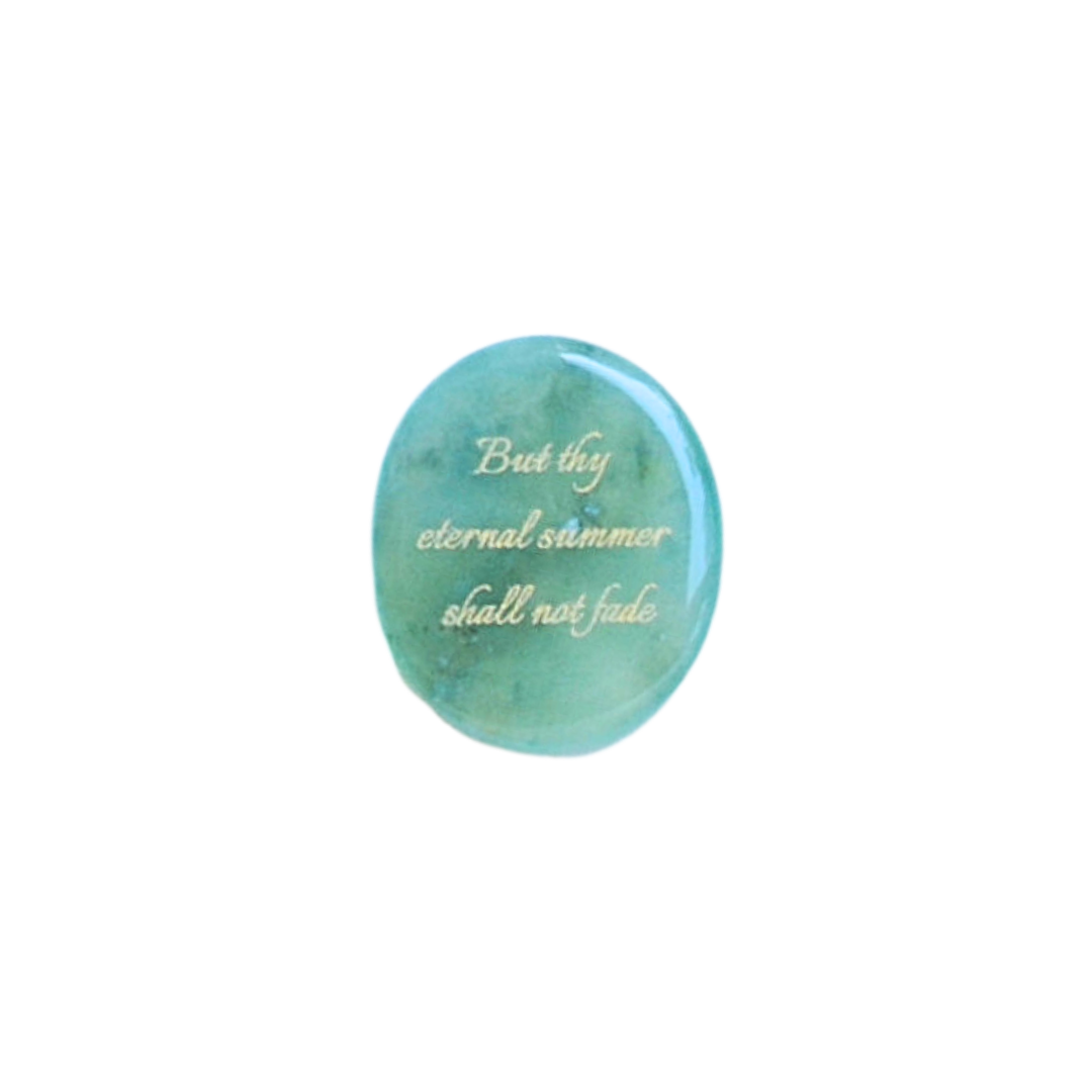 Chrysoprase Palm Stone - “But Thy Eternal Summer Shall Not Fade”