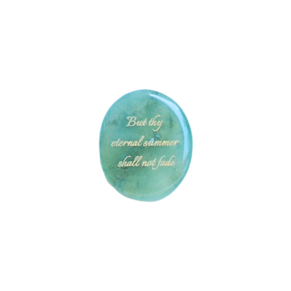 Chrysoprase Palm Stone - “But Thy Eternal Summer Shall Not Fade”
