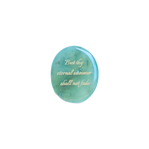 Chrysoprase Palm Stone - “But Thy Eternal Summer Shall Not Fade”