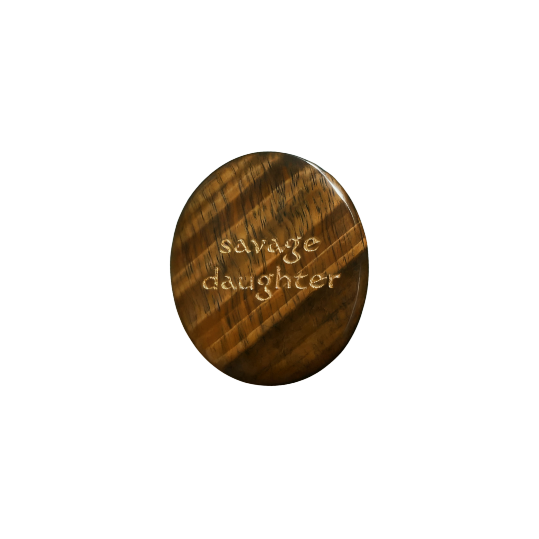 Tiger’s Eye Palm Stone - “Savage Daughter”