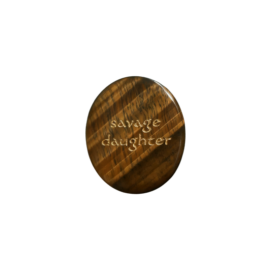 Tiger’s Eye Palm Stone - “Savage Daughter”