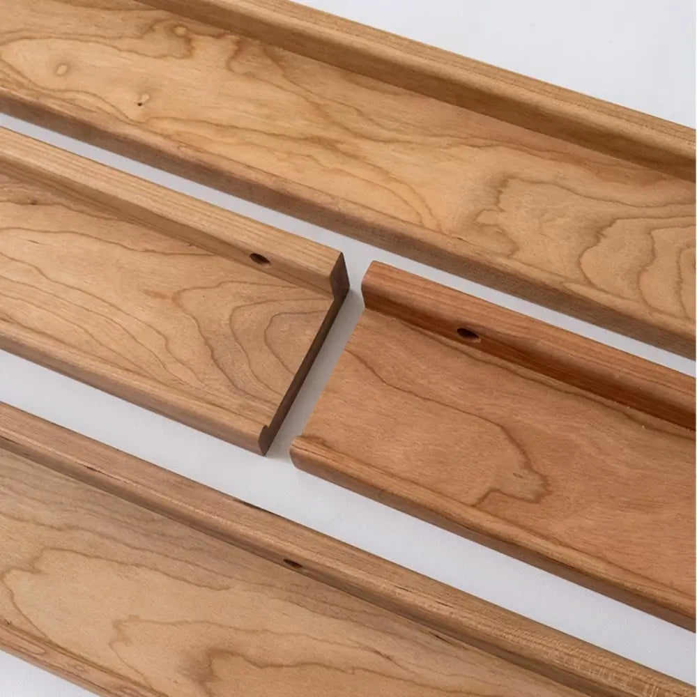 Solid Cherry Wood Picture Ledge Shelf with Front Lip