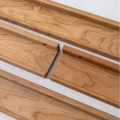 Solid Cherry Wood Picture Ledge Shelf with Front Lip
