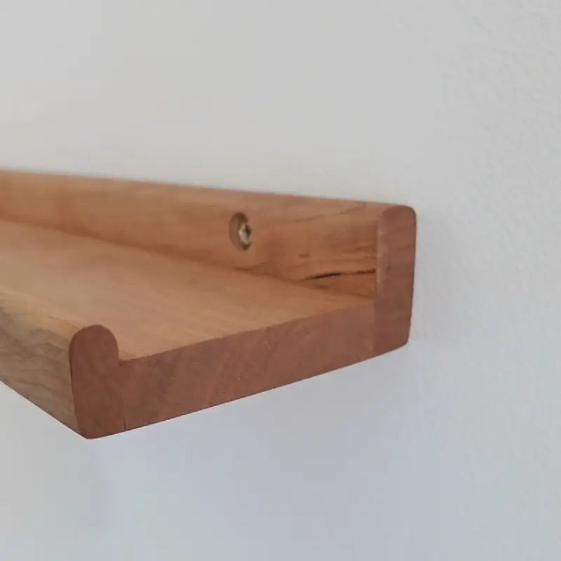 Solid Cherry Wood Picture Ledge Shelf with Front Lip